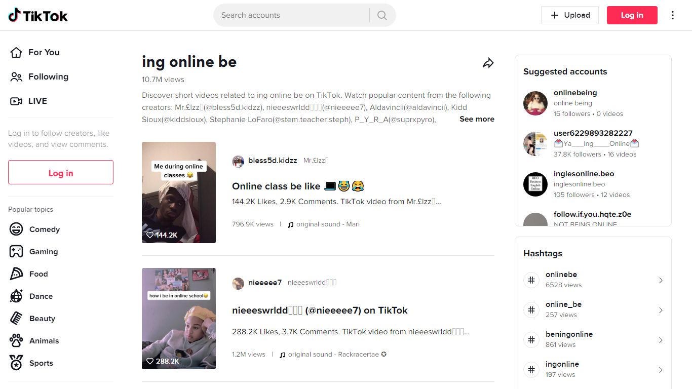 Discover ing online be 's popular videos | TikTok